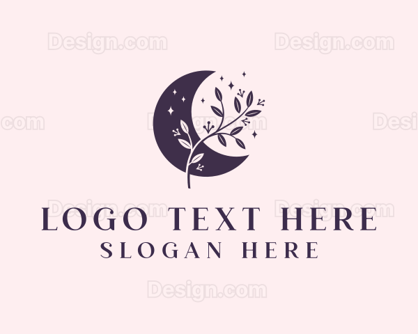 Bohemian Floral Moon Logo