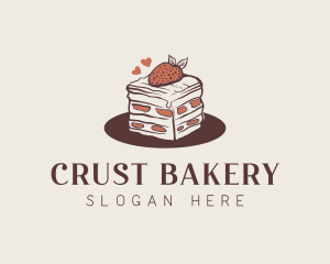 Strawberry Cake Bakery logo design