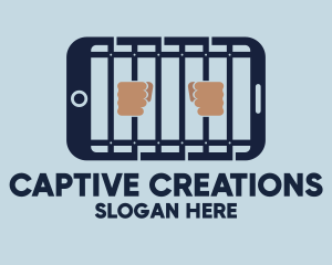 Smartphone Prison Jail App logo design