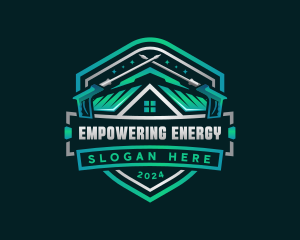 Power Washer Roofing logo design