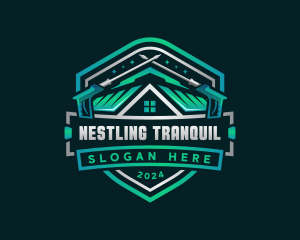 Power Washer Roofing logo design