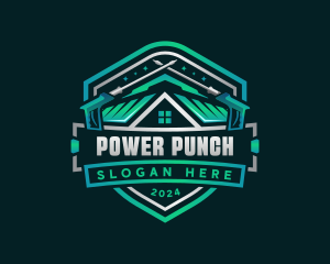 Power Washer Roofing logo design