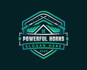 Power Washer Roofing logo design