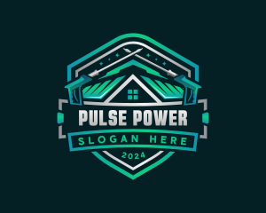 Power Washer Roofing logo design