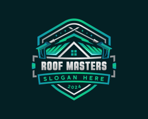 Power Washer Roofing logo design