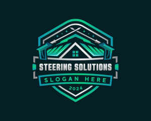 Power Washer Roofing logo design