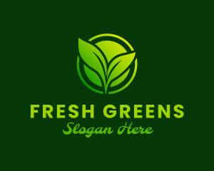 Green Plant Leaves logo design