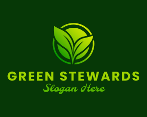 Green Plant Leaves logo design