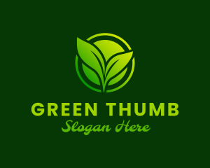Green Plant Leaves logo