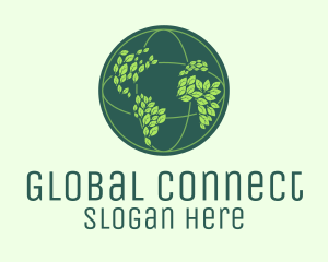 Eco Leaf Globe  logo