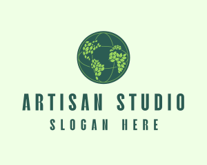 Eco Nature Globe  logo design