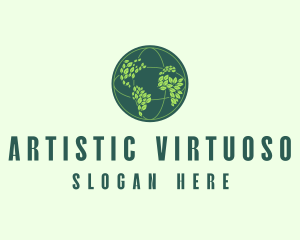 Eco Nature Globe  logo design