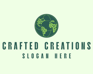 Eco Nature Globe  logo design