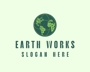 Eco Nature Globe  logo design