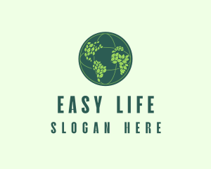 Eco Nature Globe  logo design