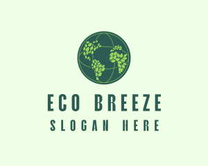 Eco Nature Globe  logo design