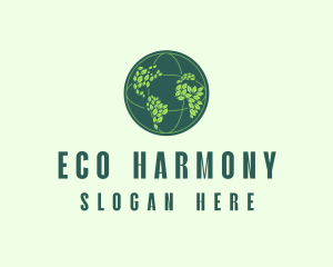 Eco Nature Globe  logo design