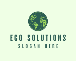 Eco Nature Globe  logo design