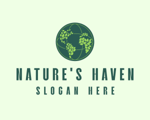 Eco Nature Globe  logo design