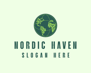 Eco Nature Globe  logo design