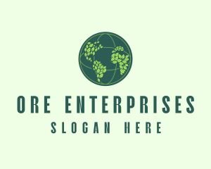 Eco Nature Globe  logo design