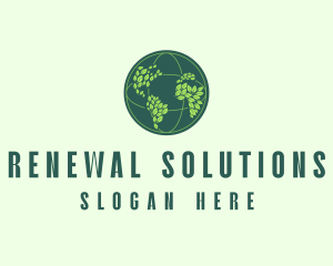 Eco Nature Globe  logo design