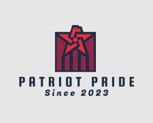 Patriotic Star Bird  logo design