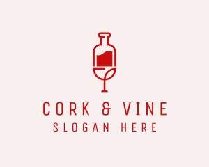 Red Wine Booze  logo design