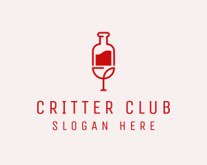 Red Wine Booze  logo design