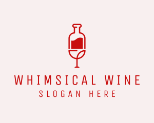 Red Wine Booze  logo design