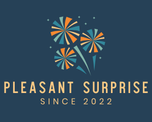 Festive Surprise  Fireworks  logo design