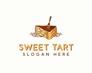 Chocolate Cake Dessert logo design