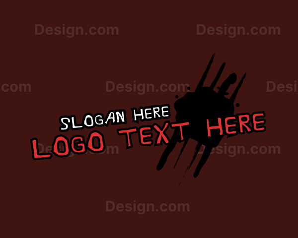 Scary Splatter Scratch Logo