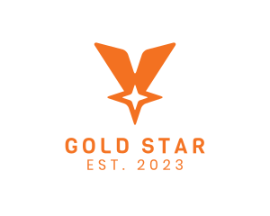 Orange V Star Medal logo