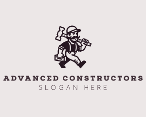 Maintenance Sledge Hammer logo design