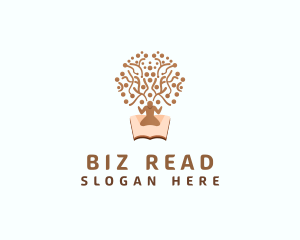 Book Tree Person logo design