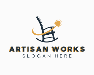 Rocking Chair Seat Furniture logo design