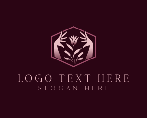 Elegant Floral Hand  logo