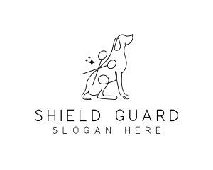 Pet Dog Grooming Logo