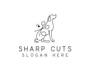 Pet Dog Grooming logo design