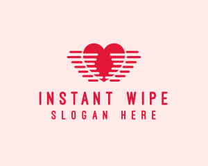 Lovely Heart Wings logo design