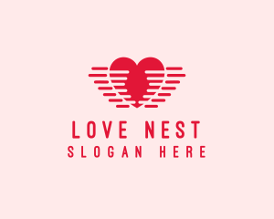 Lovely Heart Wings logo design