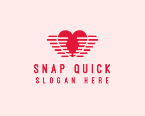 Lovely Heart Wings logo design