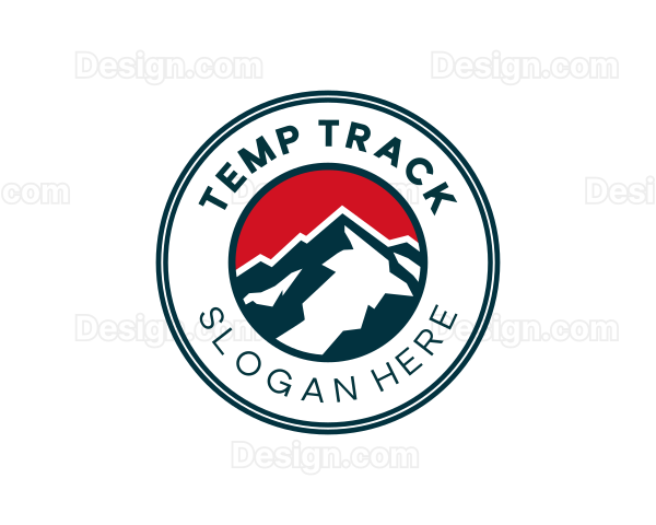 Mountain Peak Badge Logo