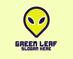 Space Alien Head logo design