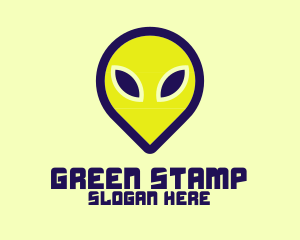 Space Alien Head logo design