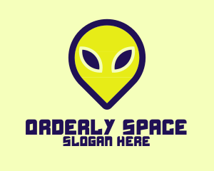 Space Alien Head logo design