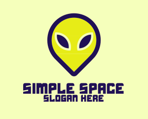 Space Alien Head logo design