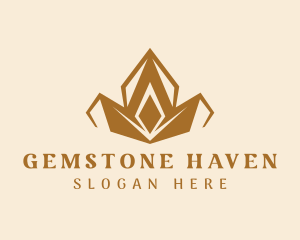 Gold Jewel Crown  logo design