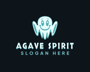  Cute Spooky Ghost logo design